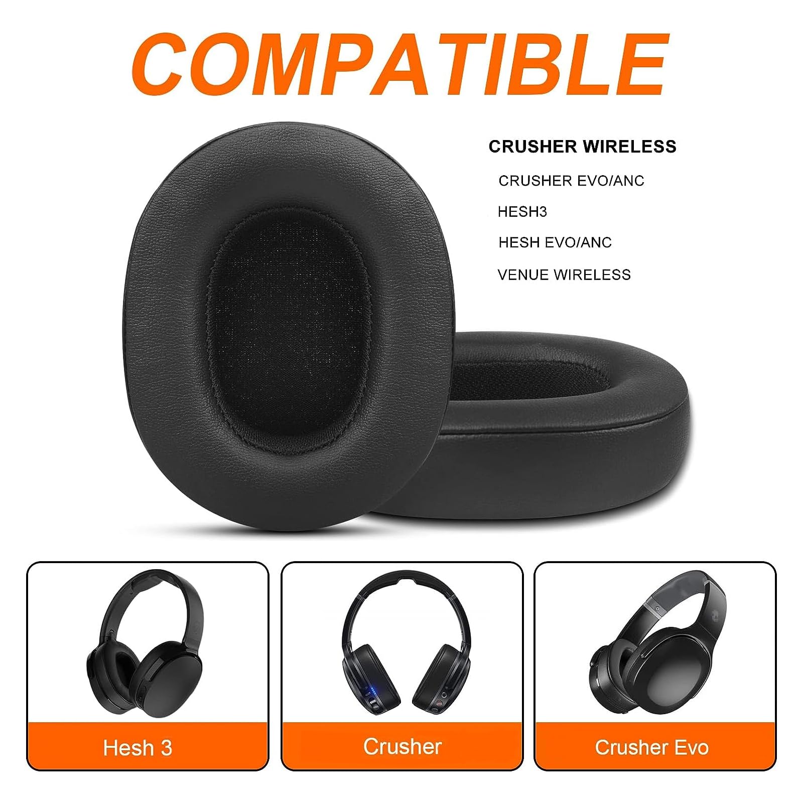 Amazon | Gvoears 交換用イヤーパッドクッション Skullcandy Crusher